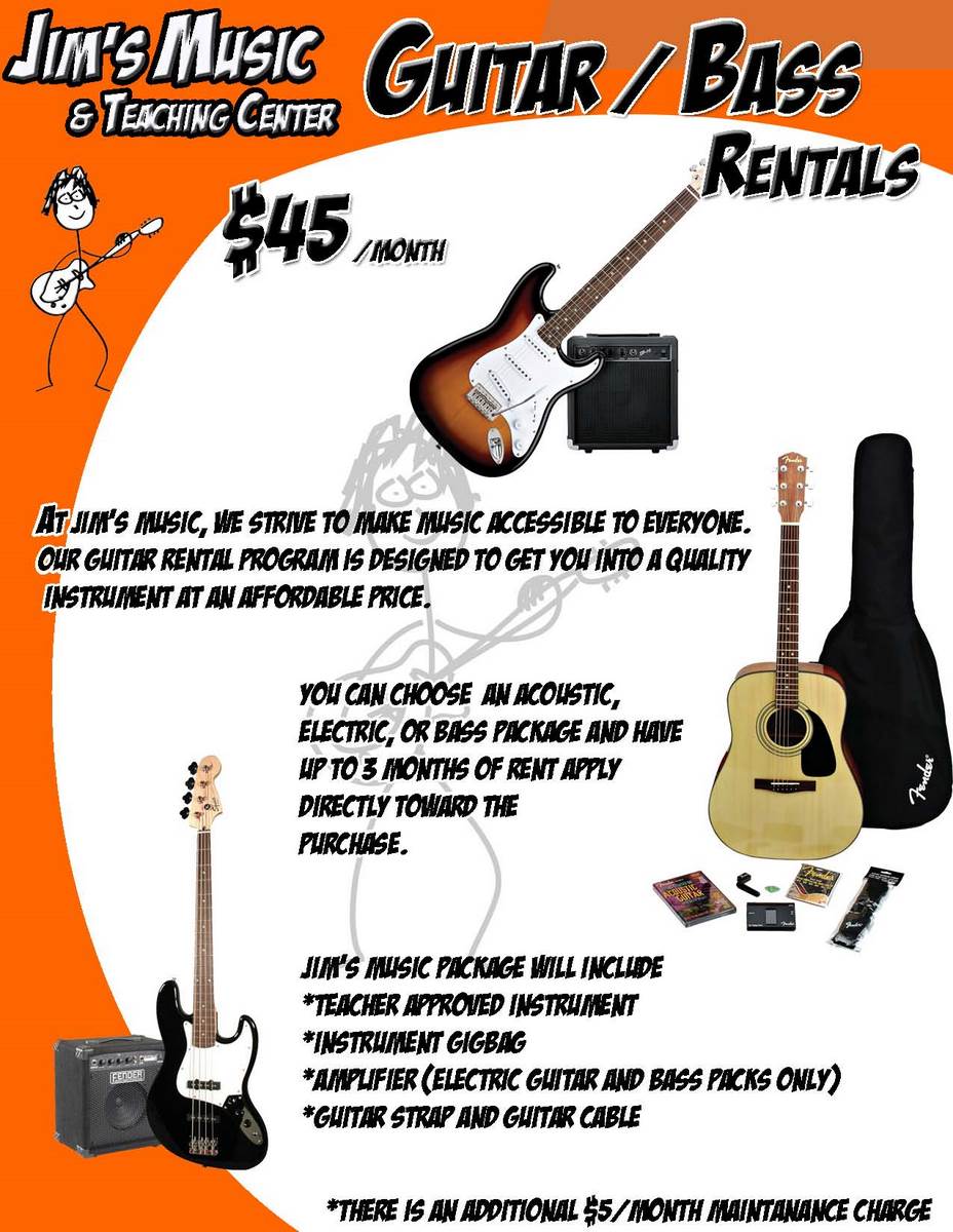 Guitar center rental deals prices